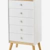 Commode Semainier Avec Poignées Personnalisables LIGNE CONFETTI Blanc - Vertbaudet