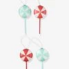 Les 4 Décorations Candy à Suspendre Rouge - Vertbaudet