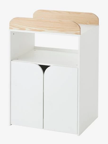 Lit Combiné évolutif Avec Rangements Et Table à Langer LIGNE ECLIPSE Blanc / Bois - Vertbaudet – Image 5