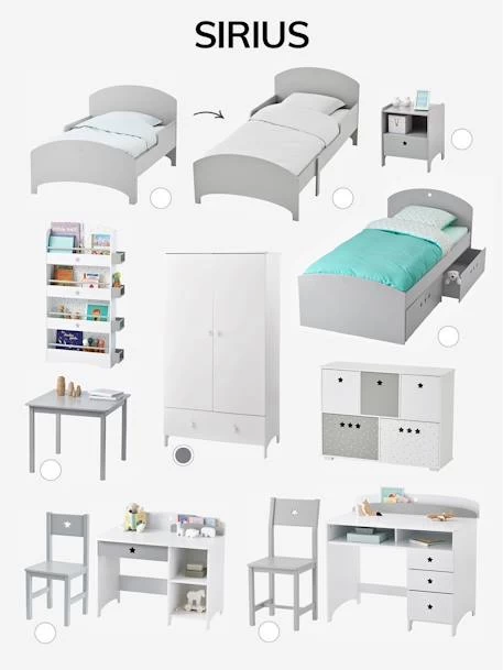 Lit évolutif Enfant LIGNE SIRIUS Blanc - Vertbaudet – Image 5