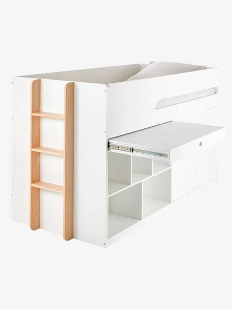 Lit Mi Hauteur Avec Bureau Coulissable Combiné CAMELEO Blanc Mate - Vertbaudet – Image 6